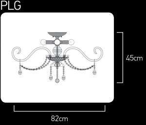 106 / PLG / gold leaf / crystal ceiling lamp Ceiling Lamps Iokasti design