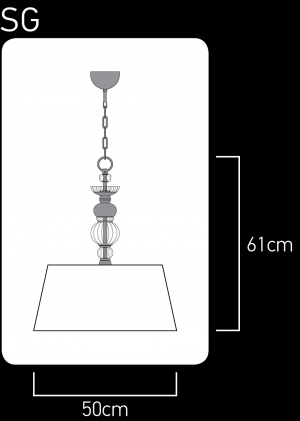 108 / SG 6 / chrome / crystal pendant light / fabric black shade Pendant Lights Juliana design