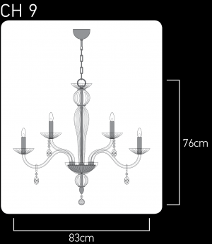 112 / CH 15 / gold leaf / white / crystal chandelier Chandeliers Leonie design
