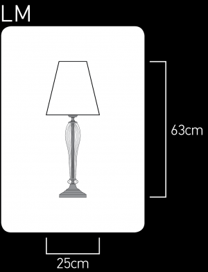 112 / LG / chrome / crystal table lamp / pvc silver leaf black shade Table Lamps Leonie design