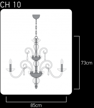 122 / CH 10 / chrome / crystal chandelier Chandeliers Venere design