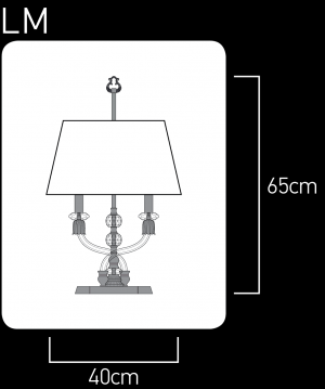 125 / LM / gold leaf / crystal table lamp / fabric beige shade Table Lamps Elizabeth design
