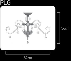 125 / PLG / gold leaf / crystal celling lamp Ceiling Lamps Elizabeth design