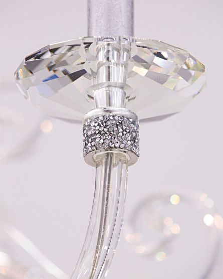 Chandeliers Kassandra Kassandra 101/CH 6 silver leaf-crystal chandelier View 3