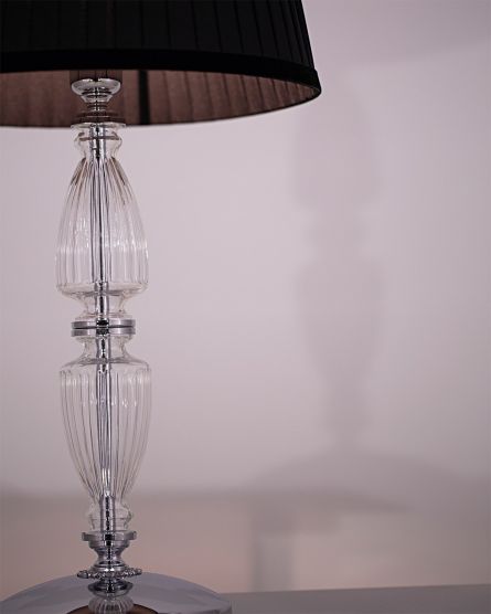 Table Lamps Kassandra Kassandra 101/LG chrome-crystal table lamp-fabric black shade View 2