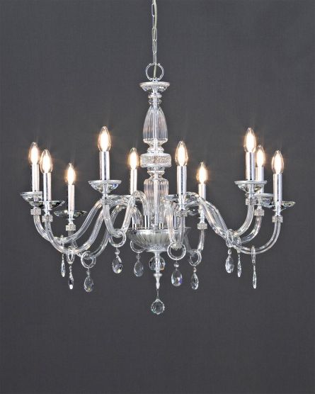 Chandeliers Stellina 102 / CH 10 / silver leaf / crystal chandelier View 1