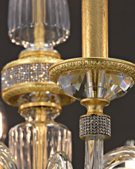 Chandeliers Stellina 102 / CH 12 / gold leaf / crystal chandelier View 3