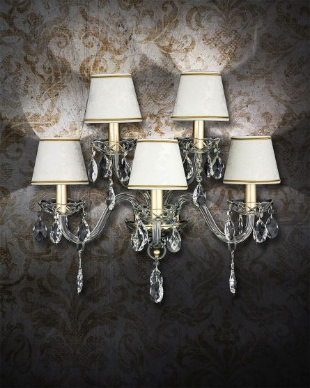 Wall Lamps Olympia 104 / AP 5 / gold leaf / crystal wall lamp