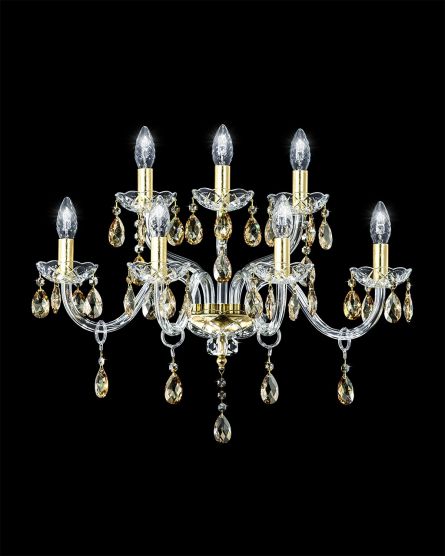 Wall Lamps Olympia 104/AP 7 gold leaf crystal wall lamp