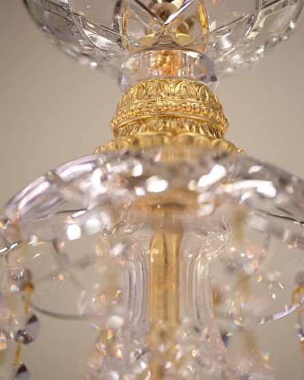Chandeliers Mirsini Mirsini 105/CH 10 gold leaf-crystal chandelier View 2