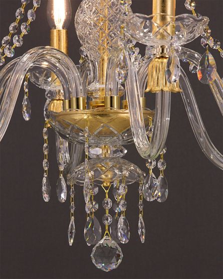 Chandeliers Mirsini Mirsini 105/CH 6 gold leaf-crystal chandelier View 2