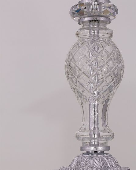 Table Lamps Mirsini Mirsini 105/LG silver leaf-crystal table lamp-fabric mocha shade View 2