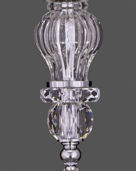 Wall Lamps Juliana Juliana 108/AP 1 chrome-crystal wall lamp-organdy graphite shade View 2