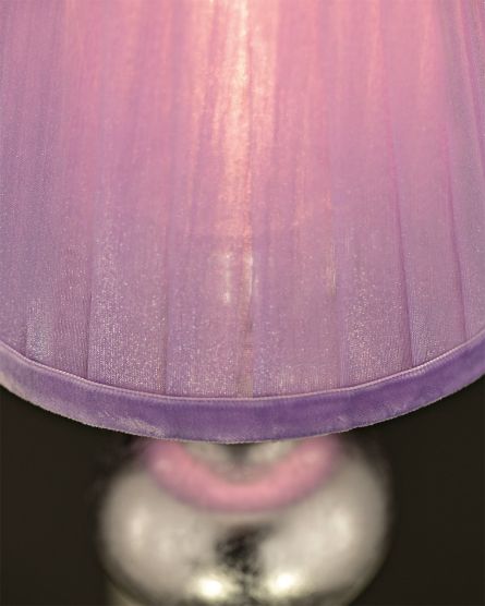 Φωτιστικά Τοίχου-Απλίκες Juliana Juliana 108/AP 1 φύλλο ασήμι-κρυστάλλινη απλίκα τοίχου-organdy lilac shade Όψη 4