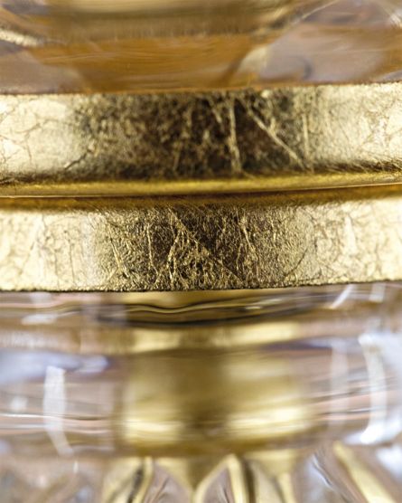 Φωτιστικά Επιτραπέζια-Πορτατίφ Juliana Juliana 108/LG φύλλο χρυσού-κρυστάλλινο επιτραπέζιο φωτιστικό-λαμπατέρ-organdy bronze shade Όψη 2