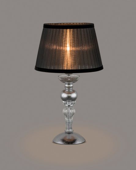 Table Lamps Juliana Juliana 108/LM silver leaf-crystal table lamp-organdy graphite shade
