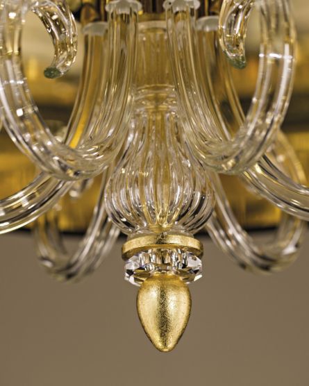 Pendant Lights Dafne Dafne 109/SM gold leaf-crystal pendant light-pvc black gold shade View 3