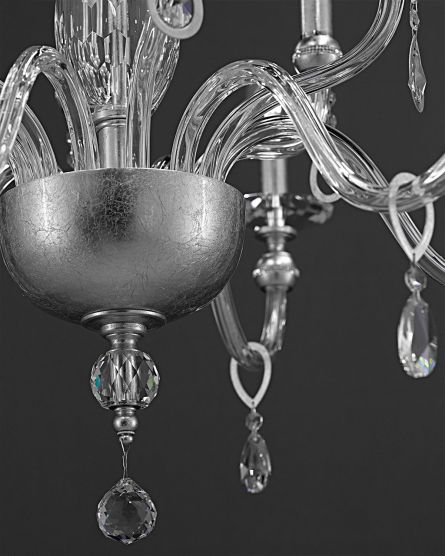 Chandeliers Melina 110 / CH 12 / silver leaf / crystal / chandelier View 2