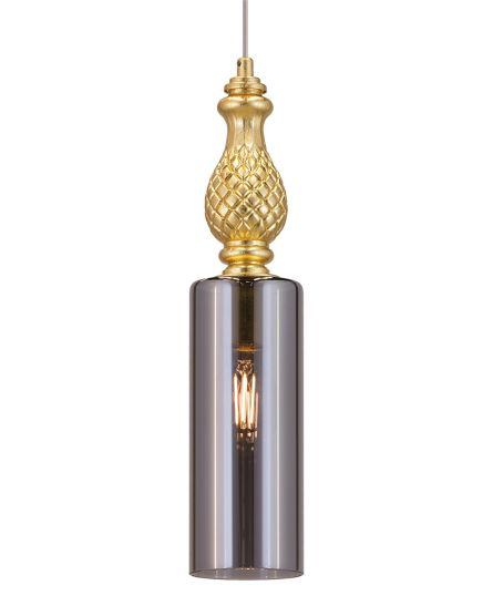 Φωτιστικά Οροφής-Κρεμαστά Nefeli Nefeli 111/S 1 φύλλο χρυσού-φιμέ κρυστάλλινο φωτιστικό οροφής κρεμαστό