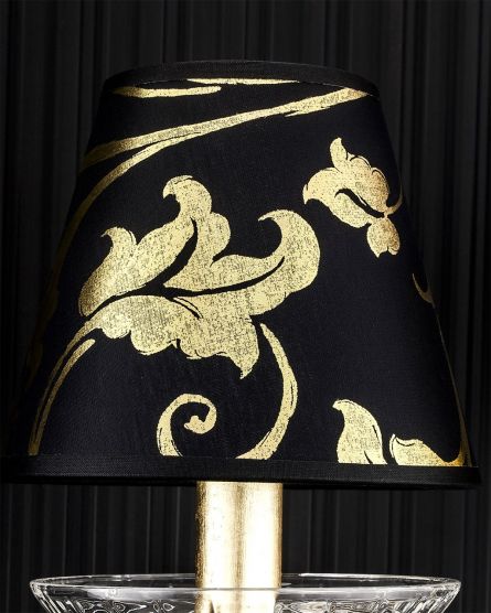 Wall Lamps Leonie 112 / AP 2 / gold leaf / crystal wall lamp / pvc gold leaf black shade View 2