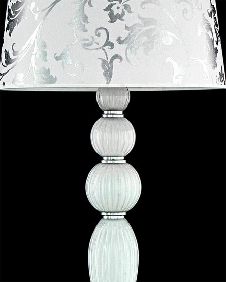 Floor Lamps Leonie Leonie 112/FL chrome-white-crystal floor lamp-pvc silver leaf white shade View 2