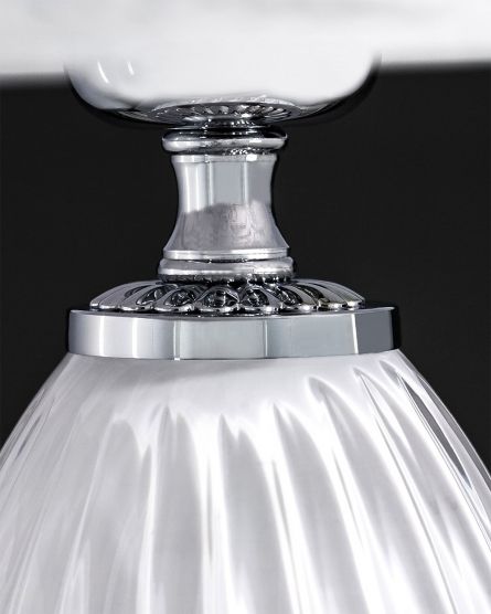 Table Lamps Leonie Leonie 112/LG chrome-white-crystal table lamp-pvc silver leaf white shade View 3