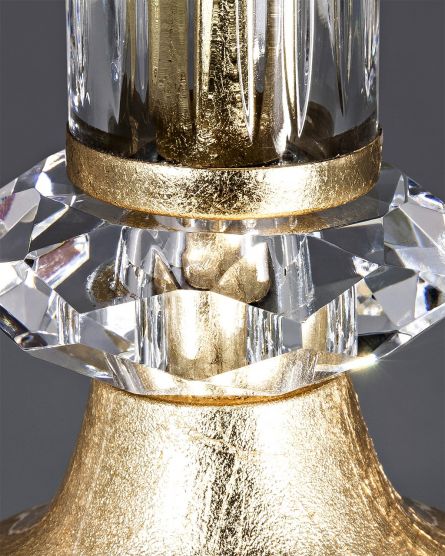 Table Lamps Leonie Leonie 112/LM gold leaf-crystal table lamp-pvc gold leaf black shade View 3
