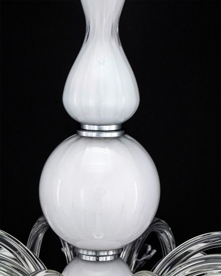 Φωτιστικά Οροφής-Πολυέλαιοι Amanda Amanda 118/CH 8 χρώμιο-λευκός-κρυστάλλινος πολυέλαιος Όψη 3
