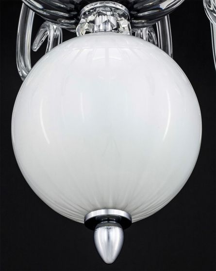 Φωτιστικά Οροφής-Πολυέλαιοι Amanda Amanda 118/CH 8 χρώμιο-λευκός-κρυστάλλινος πολυέλαιος Όψη 4