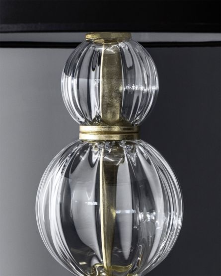 Table Lamps Amanda 118 / LG / gold leaf / crystal table lamp / pvc black gold shade View 2