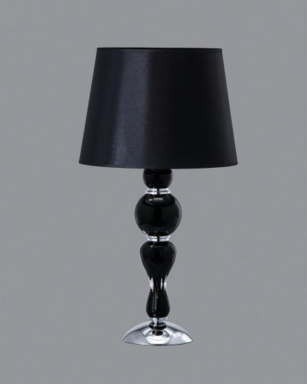 Table Lamps Amanda Amanda 118/LM chrome-black-crystal table lamp-pvc black chrome shade View 1