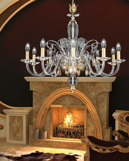 Chandeliers Contessa 120 / CH 10 / gold leaf / crystal chandelier