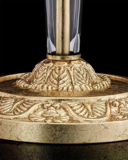 Table Lamps Contessa 120 / LG / gold leaf / crystal table lamp / pvc black gold shade View 2