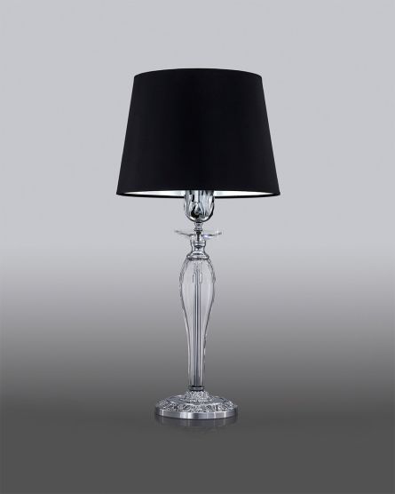Table Lamps Contessa Contessa 120/LM chrome-crystal table lamp-pvc black chrome shade View 1