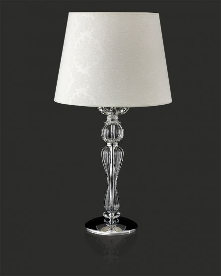 Table Lamps Elizabeth 125 / LG / chrome / crystal table lamp / pvc damasco shade View 2