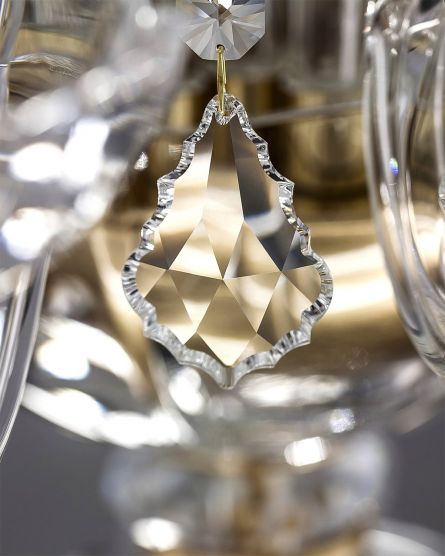 Linear Chandelier Elizabeth 125 / RL 10 / gold leaf / crystal linear chandelier View 2
