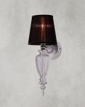 Wall Lamps Kassandra 101 / AP 1 / silver leaf / crystal wall lamp / organdy brown shade