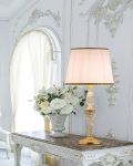 Table Lamps Stellina Stellina 102/LG gold leaf-crystal table lamp-fabric ivory shade