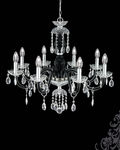 Chandeliers Olympia 104 / CH 8 / chrome / black / crystal chandelier