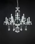 Chandeliers Olympia 104 / CH 12 / chrome / black / crystal chandelier