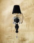 Wall Lamps Mirsini 105 / AP 1 / gold leaf / black / crystal wall lamp / pvc black gold shade