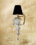 Wall Lamps Mirsini 105 / AP 1 / gold leaf / crystal wall lamp / pvc black gold shade