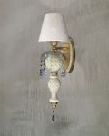 Wall Lamps Mirsini 105 / AP 1 / gold leaf / ivory / crystal wall lamp / pvc damasco shade