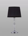Table Lamps Mirsini 105 / LM / chrome / crystal table lamp / fabric black shade