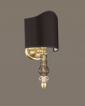 Wall Lamps Dafne 109 / AP 1 / gold leaf / golden teak / crystal wall lamp / pvc brown shade