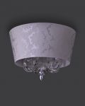 Ceiling Lamps Dafne 109 / PLM / silver leaf / crystal ceiling lamp / pvc damasco shade