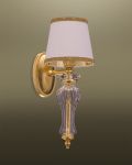 Wall Lamps Reina Reina 114/AP 1 gold leaf-crystal wall lamp-pvc white gold shade