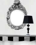 Table Lamps Reina 114 / LP / chrome / black / crystal table lamp / pvc black chrome shade