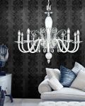 Chandeliers Contessa 120 / CH 10 / chrome / white / crystal chandelier