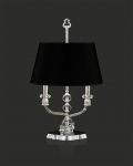 Table Lamps Elizabeth 125 / LM / silver leaf / crystal table lamp / pvc black chrome shade